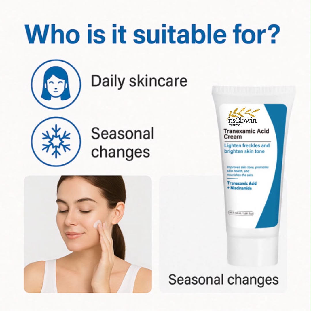 itsGlowin tranexamic acid cream for brightening and dark spots